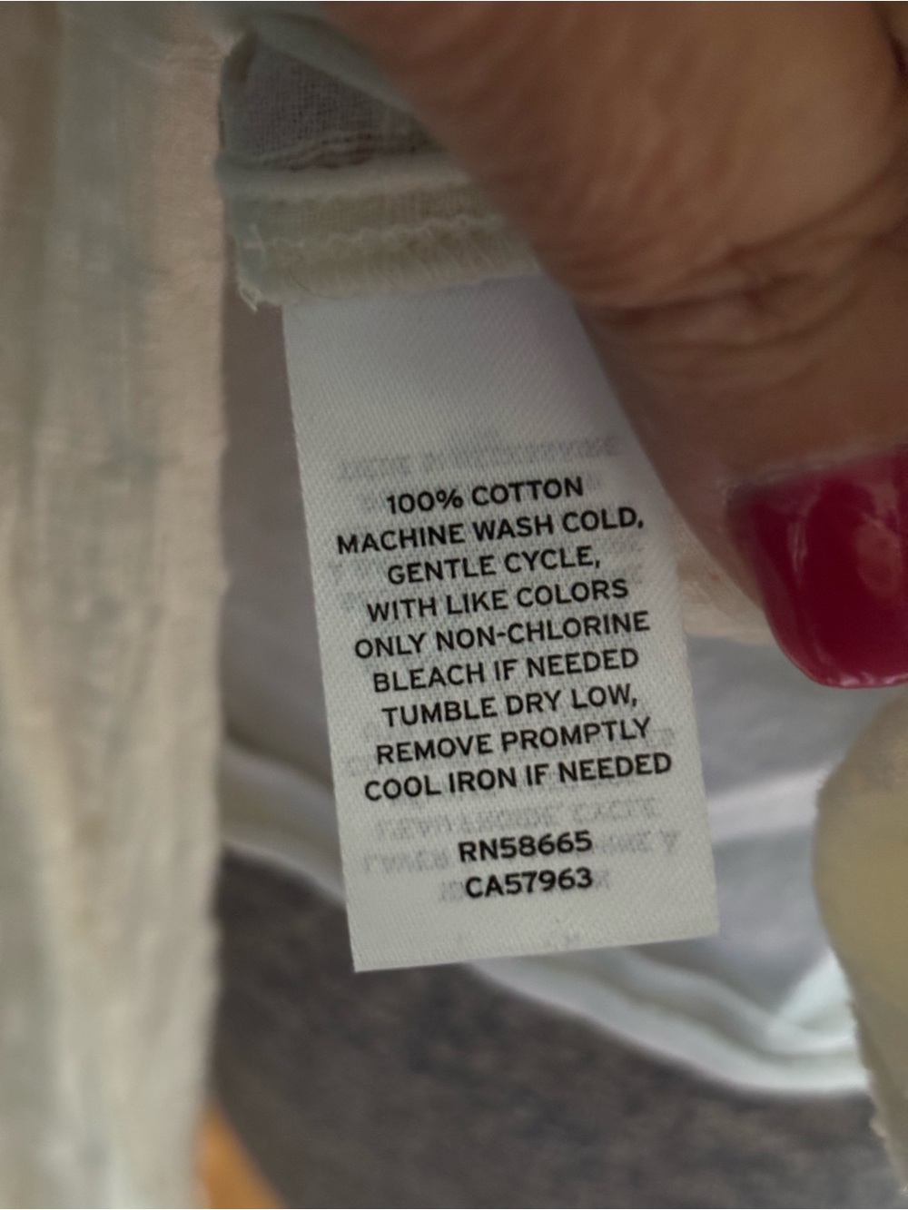 Treasure & Bond Cream Textured Lace-Inset Long Sleeve Blouse - Picture 6 of 6